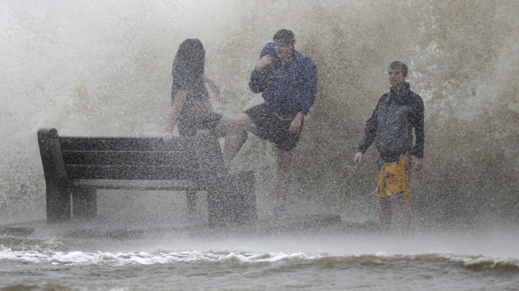 family in hurricane